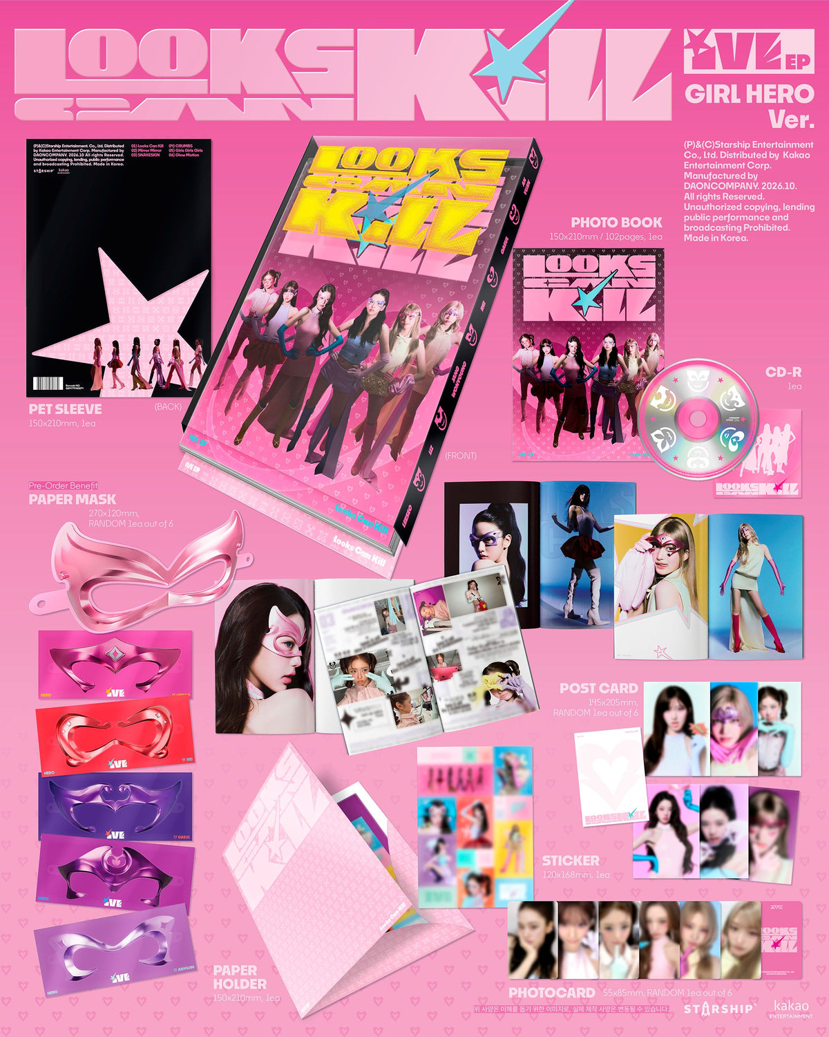 IVE EP ALBUM [LOOKS CAN KILL] (GIRL HERO VER.)