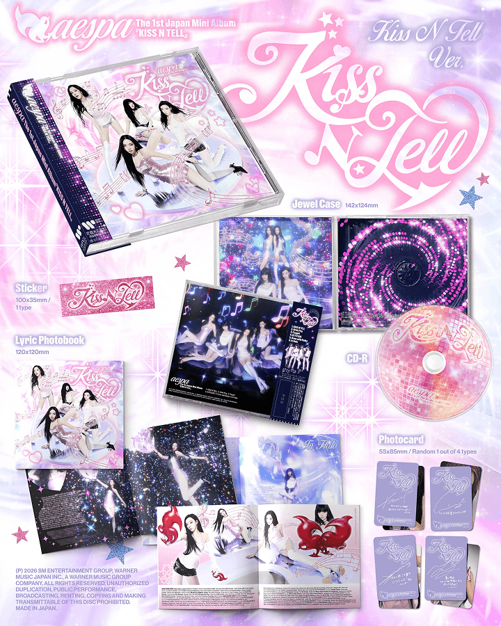 AESPA 1ST JAPAN MINI ALBUM [KISS N TELL] (KISS N TELL VER.)