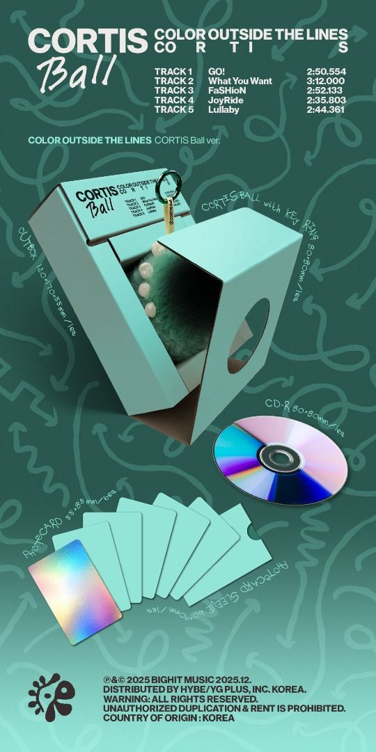 CORTIS 1ST EP ALBUM [COLOR OUTSIDE THE LINES] (BALL VER.)