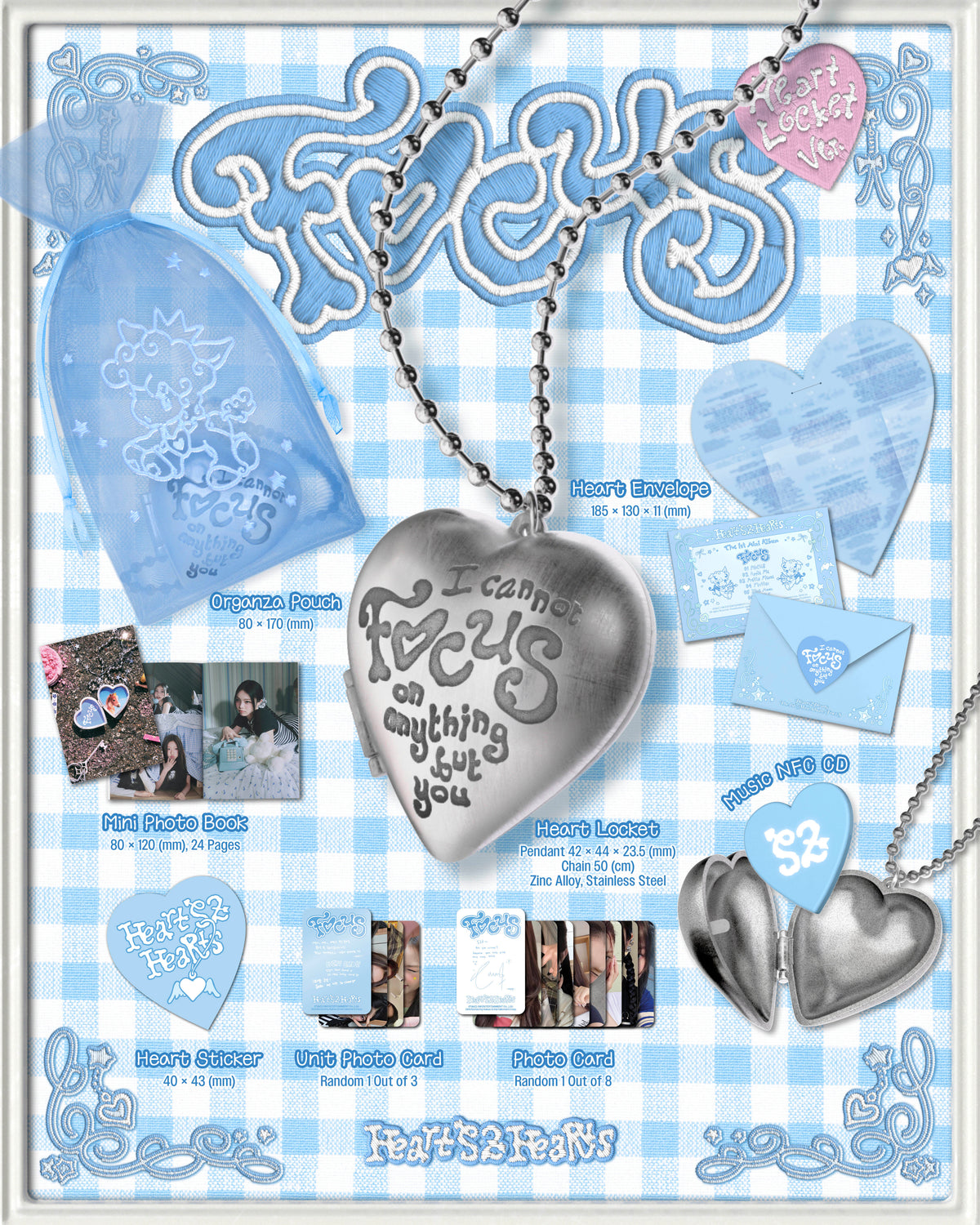 HEARTS2HEARTS 1ST MINI ALBUM [FOCUS] (HEART LOCKET VER.) (SMART ALBUM)