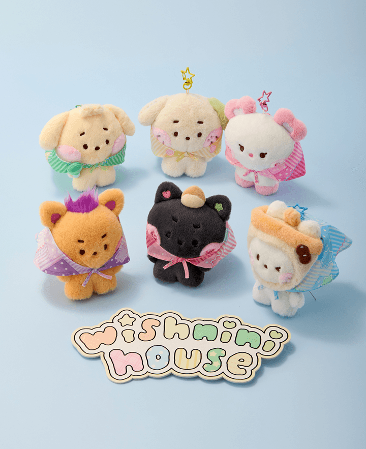 NCT WISH X LINE FRIENDS WISHNINI HOUSE SCARF PLUSH KEYRING