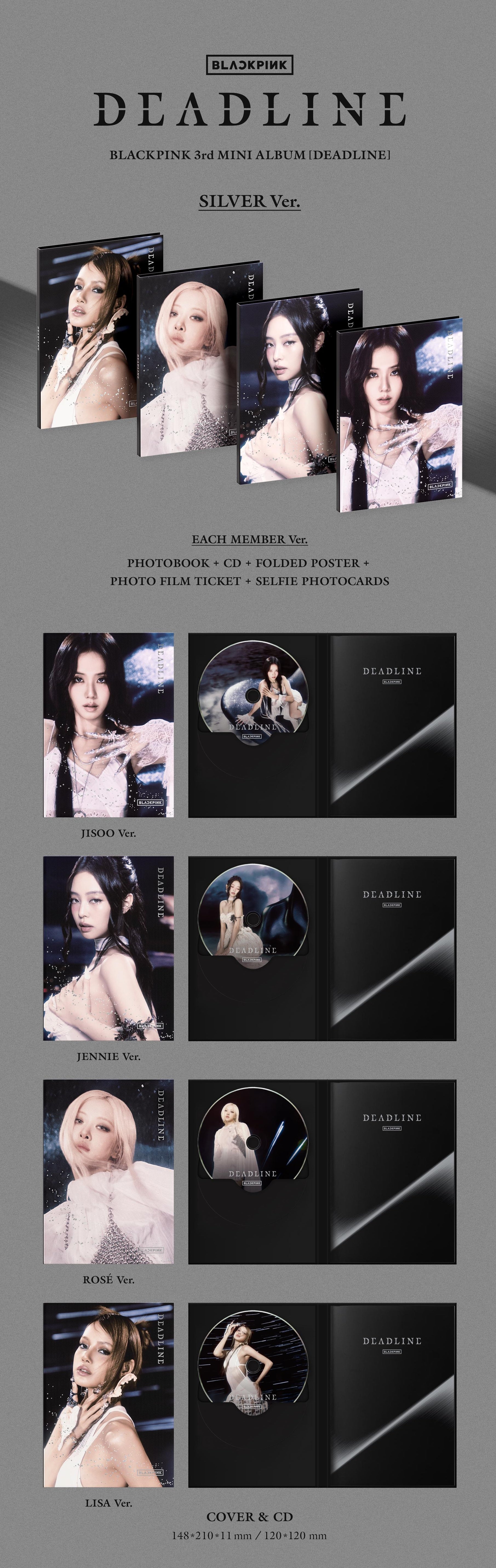 BLACKPINK 3RD MINI ALBUM [DEADLINE] (SILVER VER.)