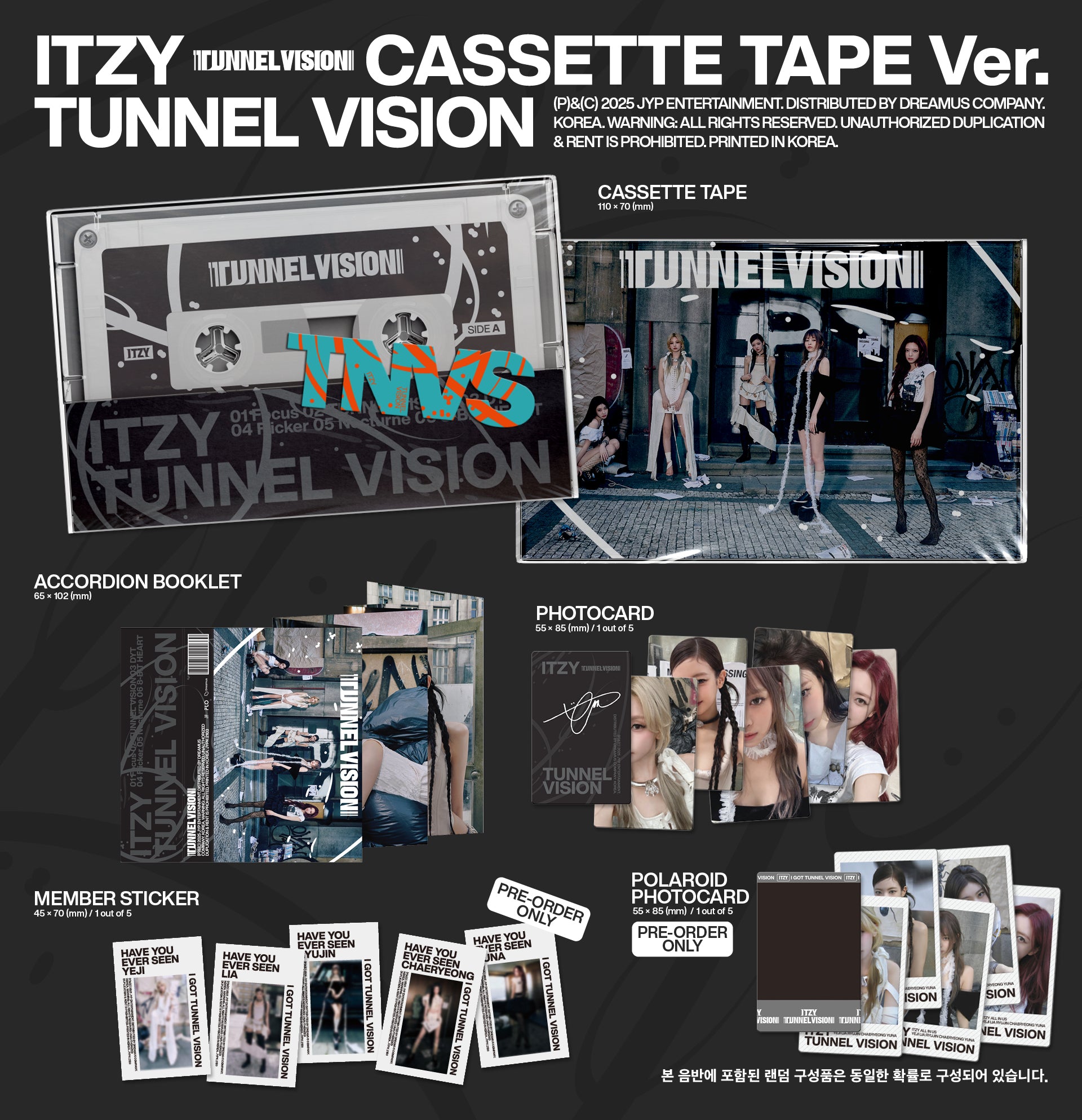 ITZY 11TH MINI ALBUM [TUNNEL VISION] (CASSETTE TAPE VER.)