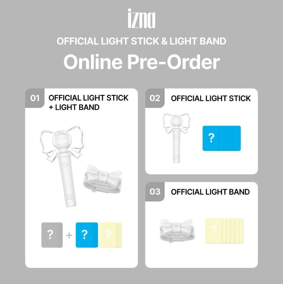 [現貨] IZNA OFFICIAL LIGHT STICK 手燈 應援棒 LIGHT BAND 官方周邊 代購 小卡