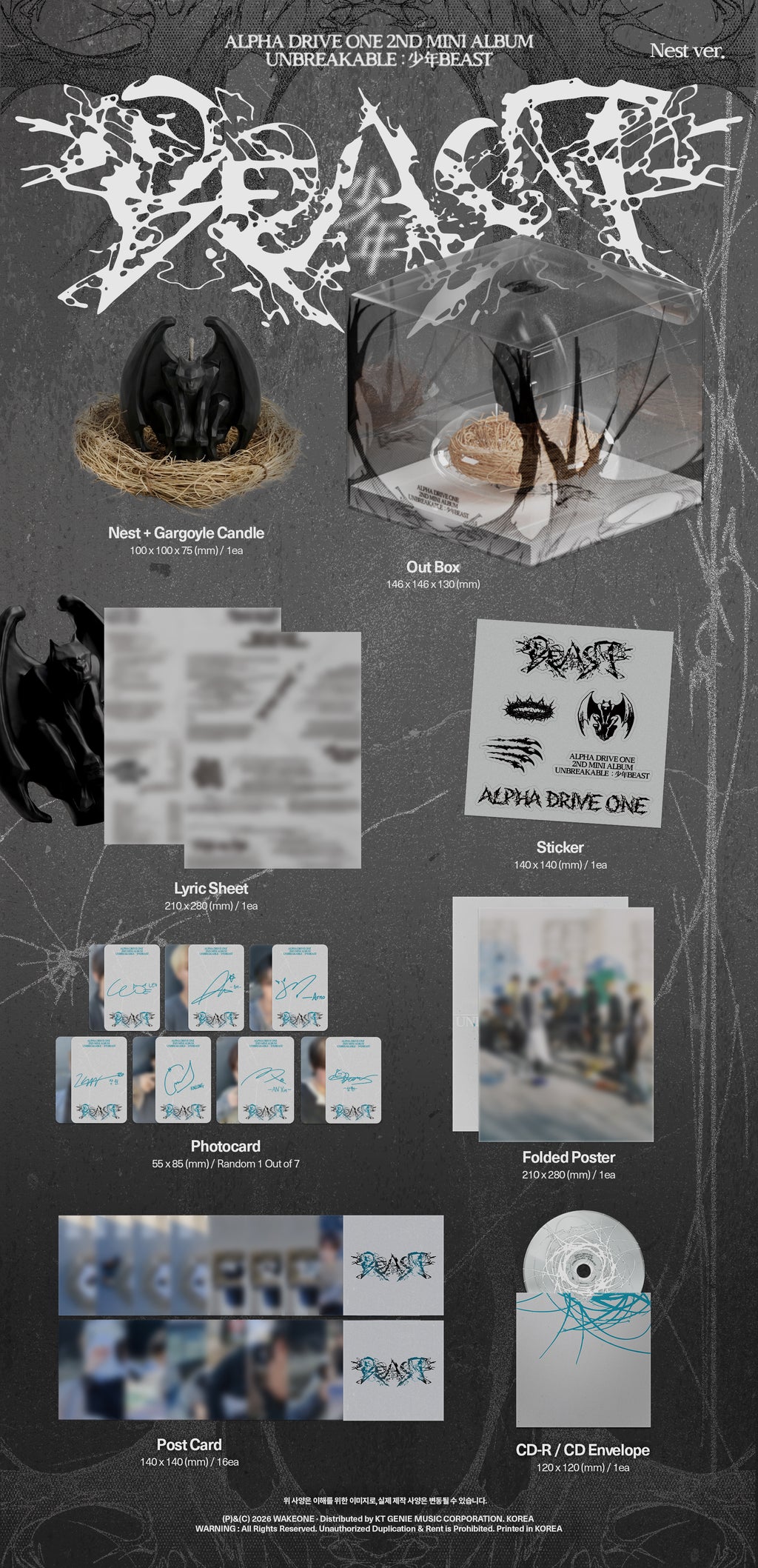 ALPHA DRIVE ONE UNBREAKABLE NEST VER. LIMITED EDITION 專輯配置圖