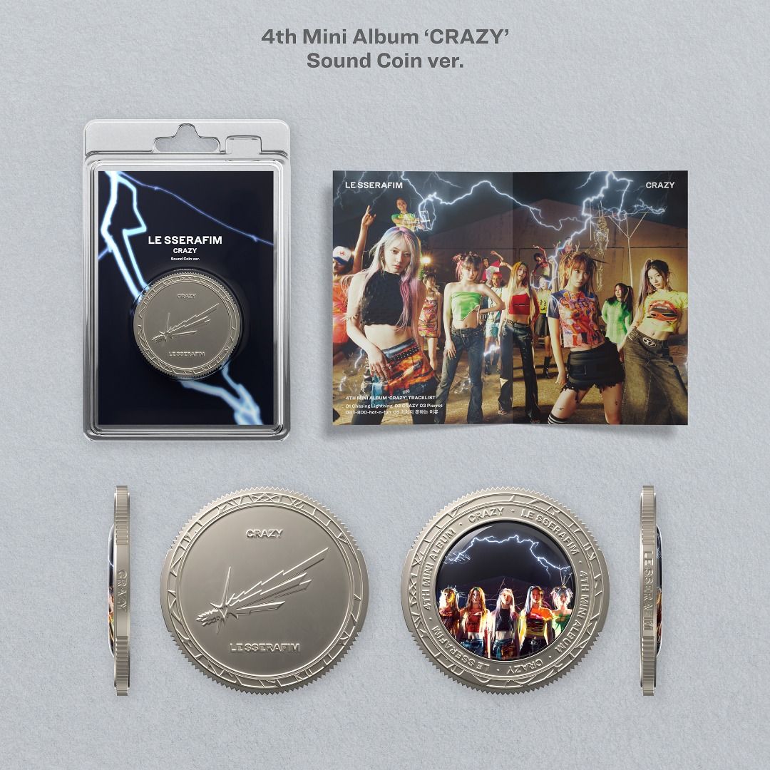 [預購] LE SSERAFIM SOUND COIN ALBUM 專輯 小卡 硬幣專 LESSERAFIM CRAZY HOT EASY UNFORGIVEN FEARLESS ANTIFRAGILE