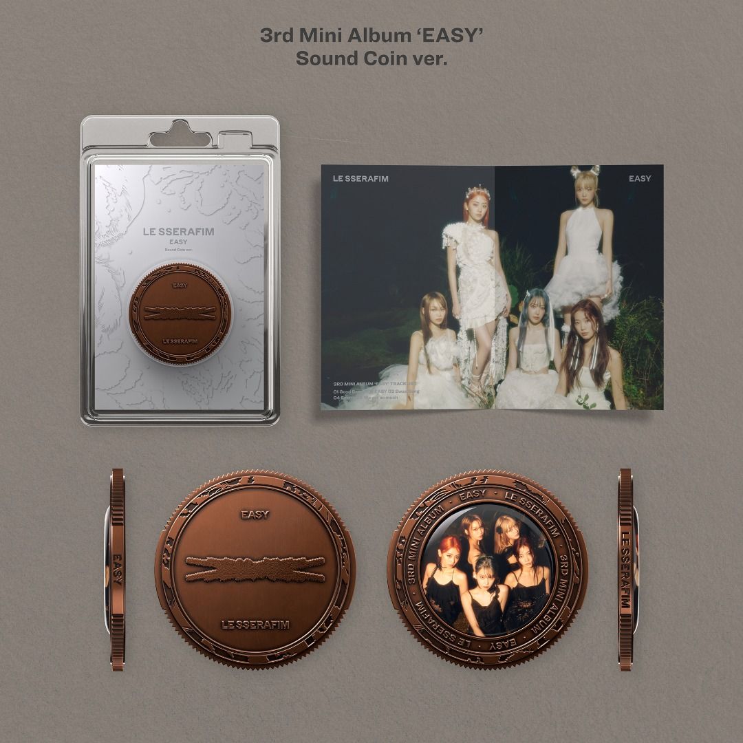 [預購] LE SSERAFIM SOUND COIN ALBUM 專輯 小卡 硬幣專 LESSERAFIM CRAZY HOT EASY UNFORGIVEN FEARLESS ANTIFRAGILE