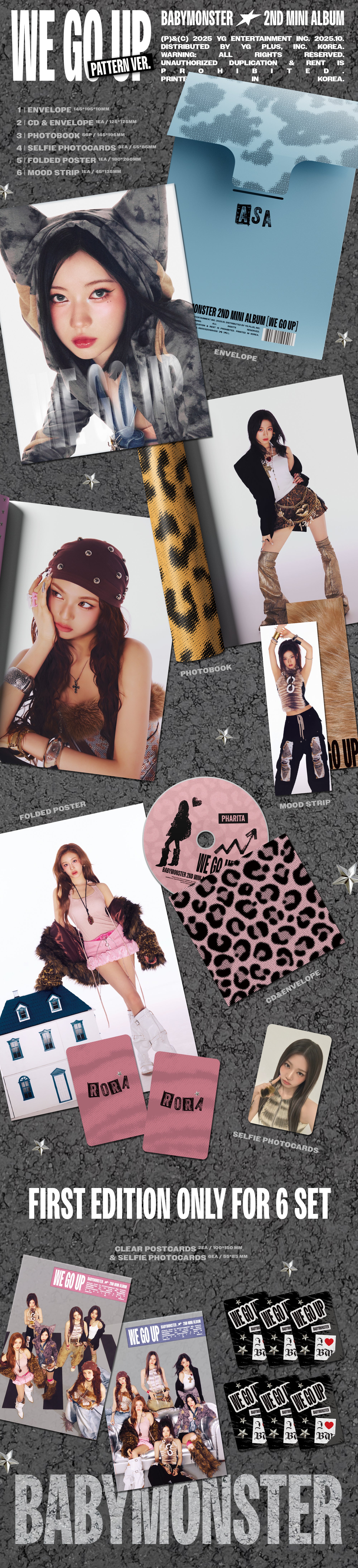 BABYMONSTER 2ND MINI ALBUM [WE GO UP] (PATTERN VER.)