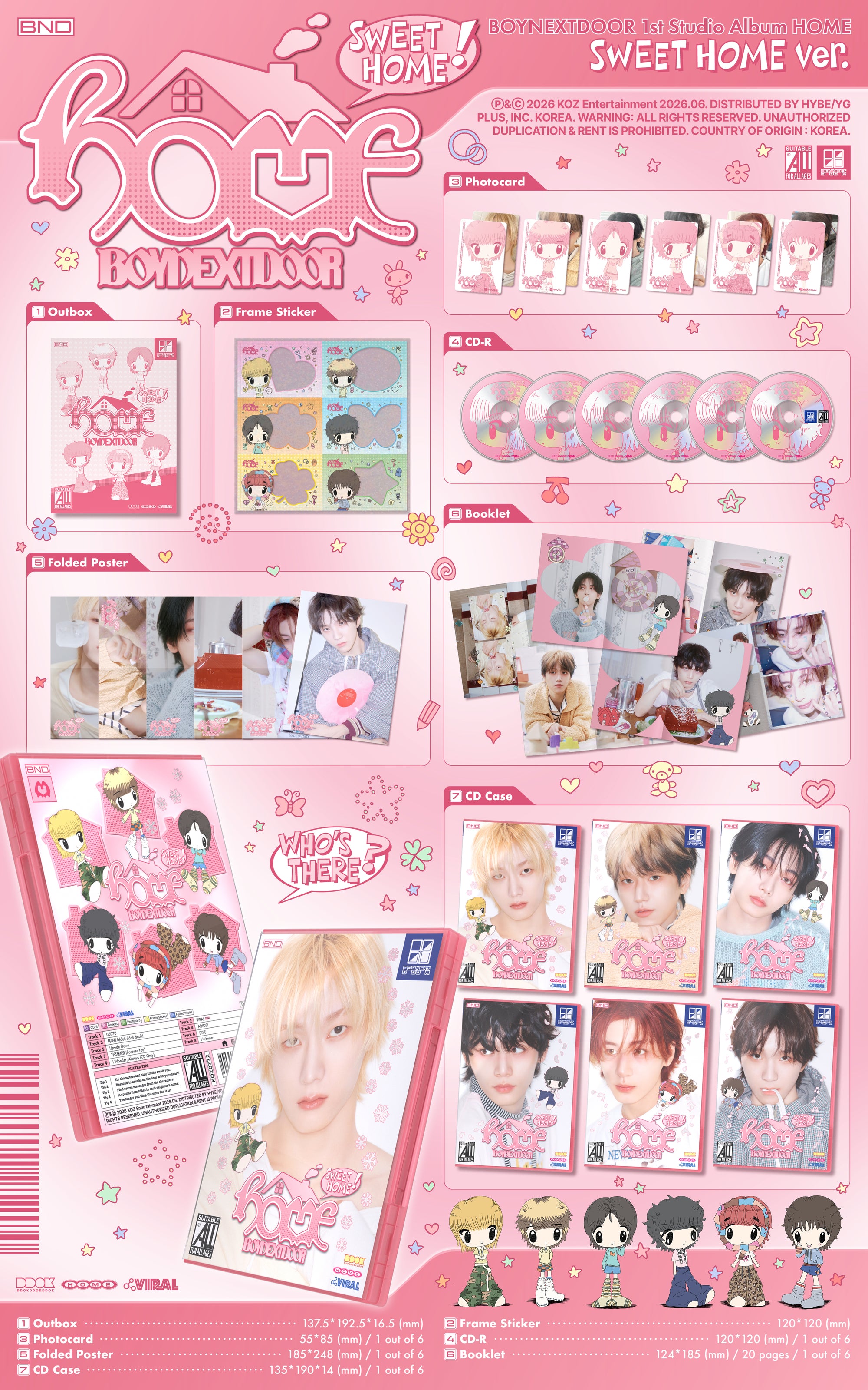 BOYNEXTDOOR 1ST STUDIO ALBUM [HOME] (SWEET HOME VER.)