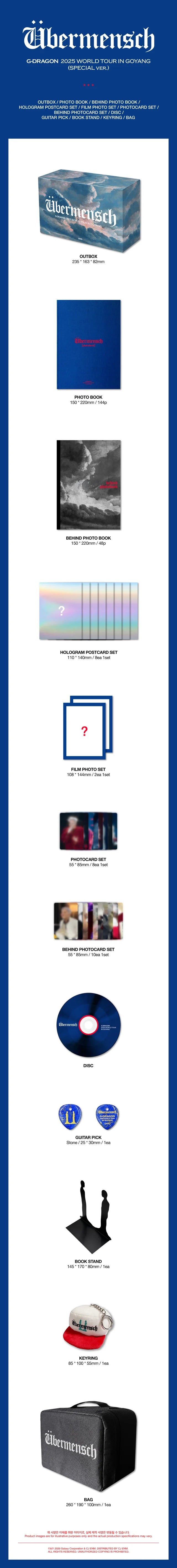 G-DRAGON 2025 WORLD TOUR [ÜBERMENSCH] IN GOYANG DVD PACKAGE