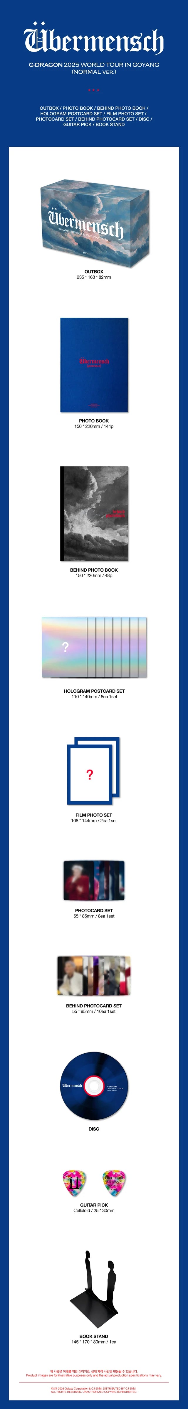 G-DRAGON 2025 WORLD TOUR [ÜBERMENSCH] IN GOYANG DVD PACKAGE