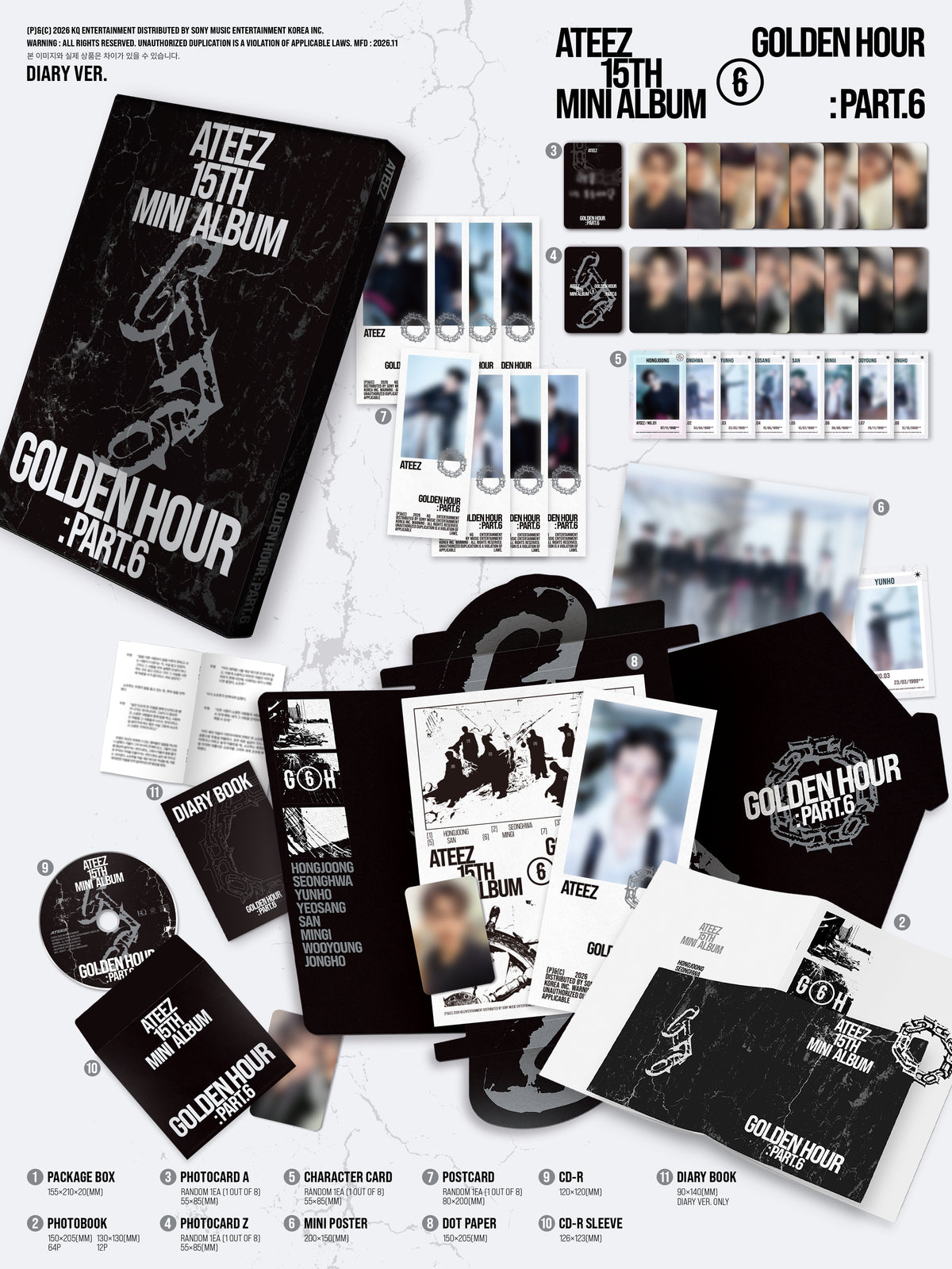 ATEEZ 15TH MINI ALBUM [GOLDEN HOUR : PART.6] (PHOTOBOOK VER.)