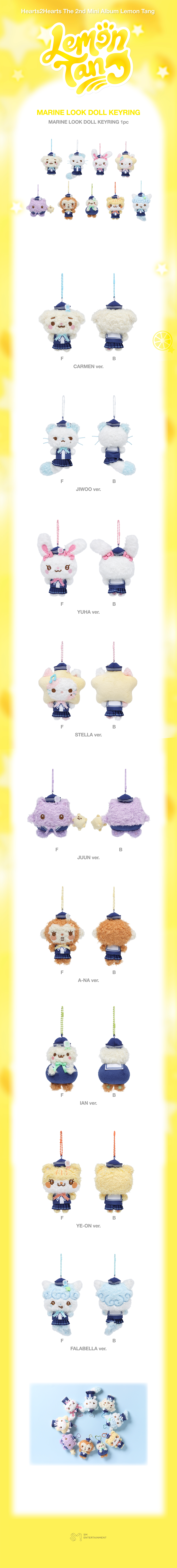 HEARTS2HEARTS MARINE LOOK DOLL KEYRING [2ND MINI ALBUM [LEMON TANG] MD]