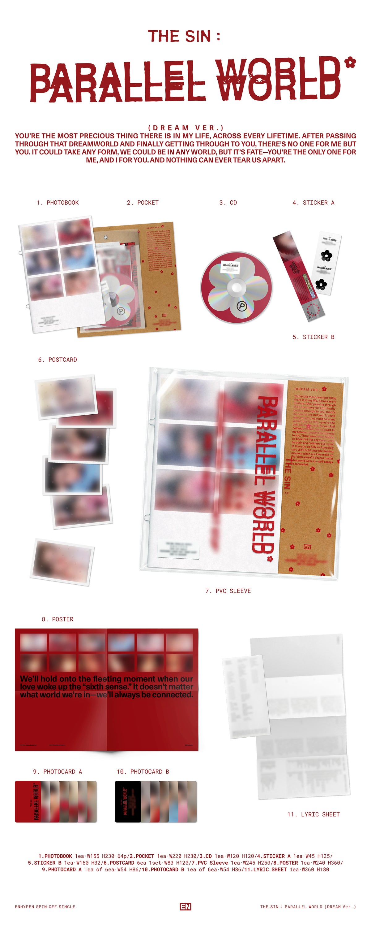 ENHYPEN SPIN-OFF SINGLE [THE SIN : PARALLEL WORLD] (PHOTOBOOK VER.)