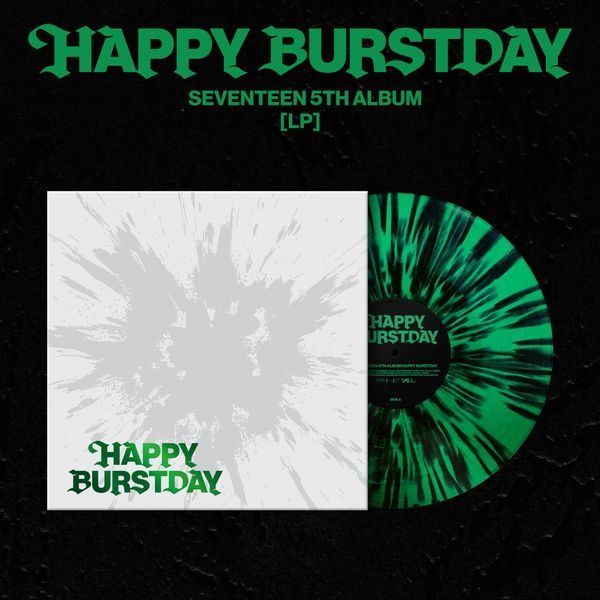 [現貨] SEVENTEEN HAPPY BURSTDAY 黑膠 專輯 ALBUM 代購 BLACK SPLATTER & EVERGREEB COLOR LP 小卡
