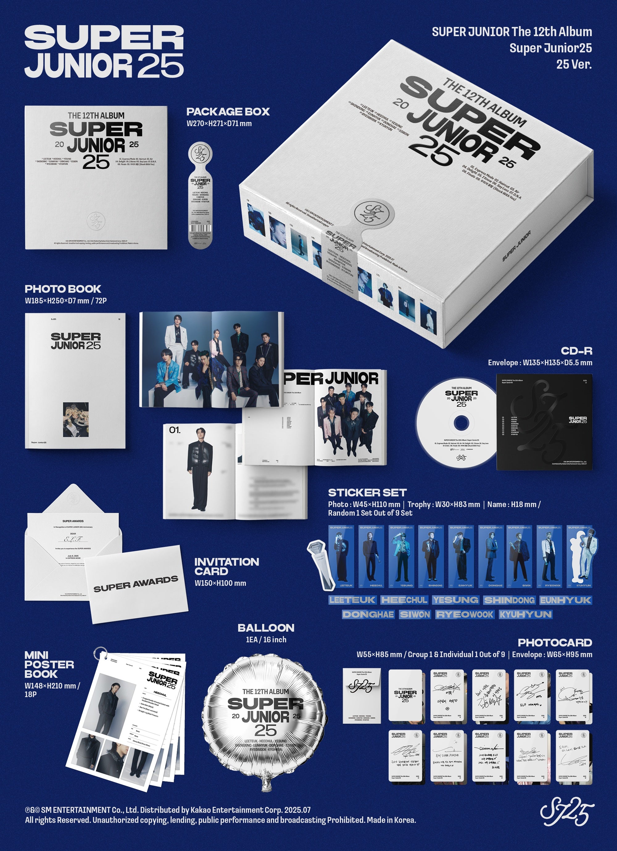 SUPER JUNIOR 12TH ALBUM [SUPER JUNIOR25] (25 VER.)