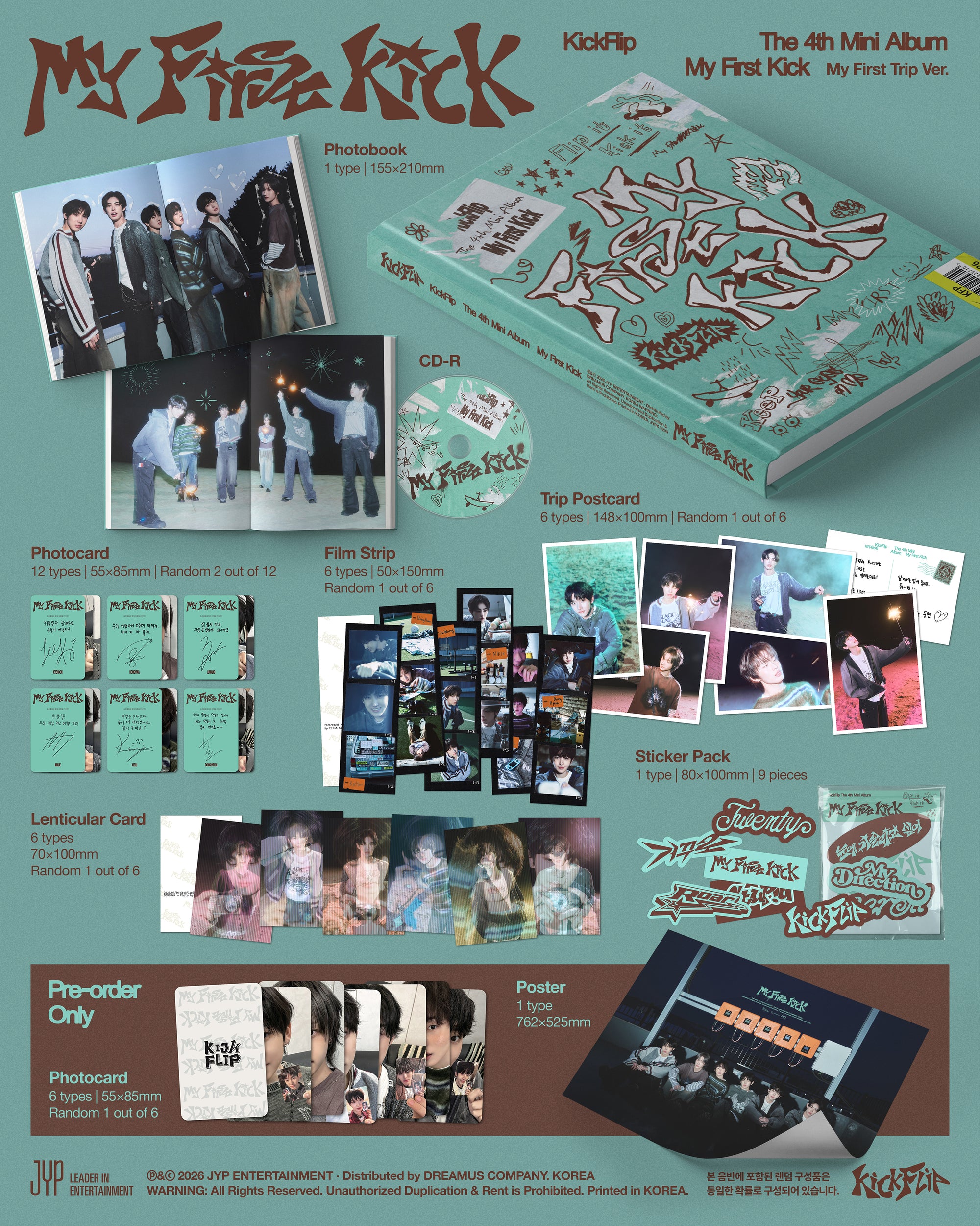 KICKFLIP 4TH MINI ALBUM [MY FIRST KICK] (MY FIRST TRIP VER.)