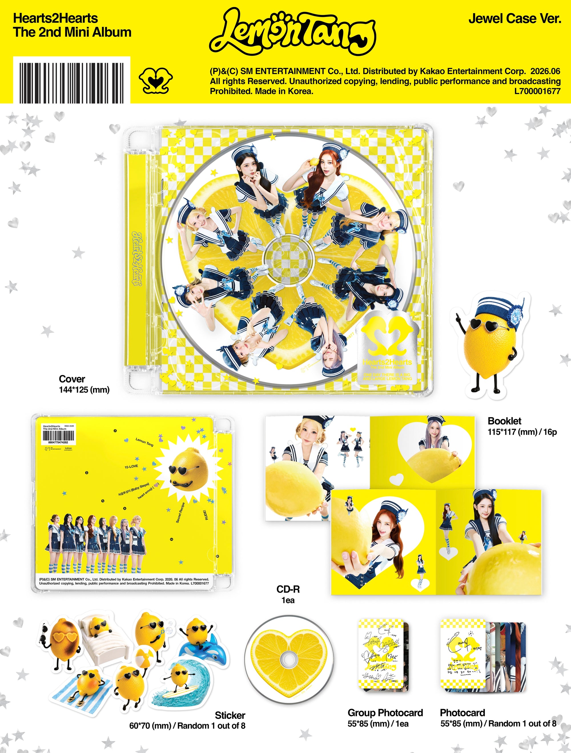 HEARTS2HEARTS 2ND MINI ALBUM [LEMON TANG] (JEWEL CASE VER.)