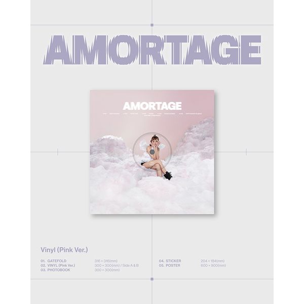 BLACKPINK JISOO MINI ALBUM [AMORTAGE] (VINYL VER.) (HEART / PINK VER.)