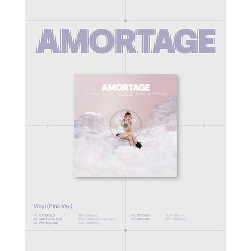 BLACKPINK JISOO MINI ALBUM [AMORTAGE] (VINYL VER.) (HEART / PINK VER.)