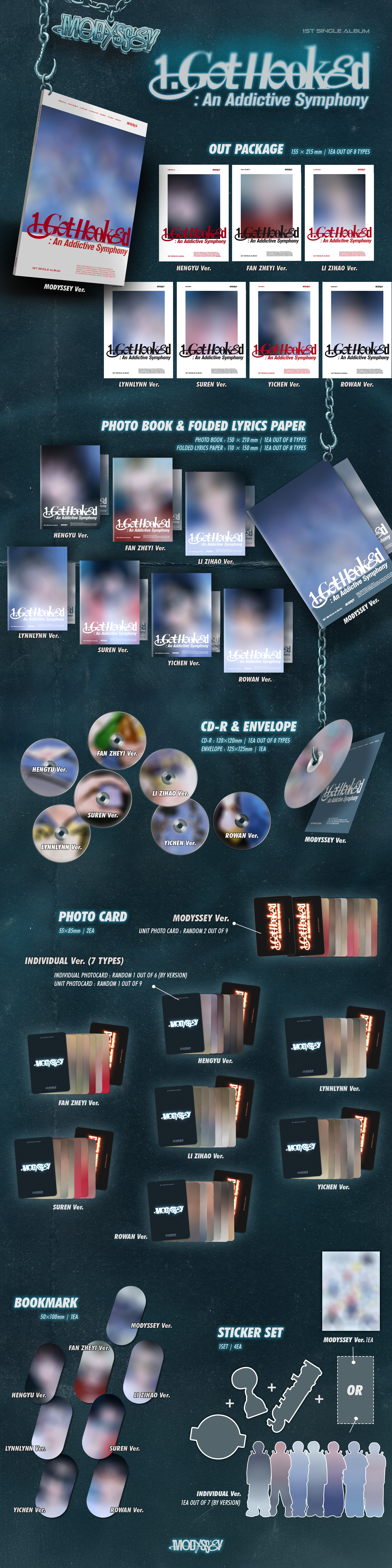 MODYSSEY 1ST SINGLE ALBUM [1. GOT HOOKED : AN ADDICTIVE SYMPHONY]