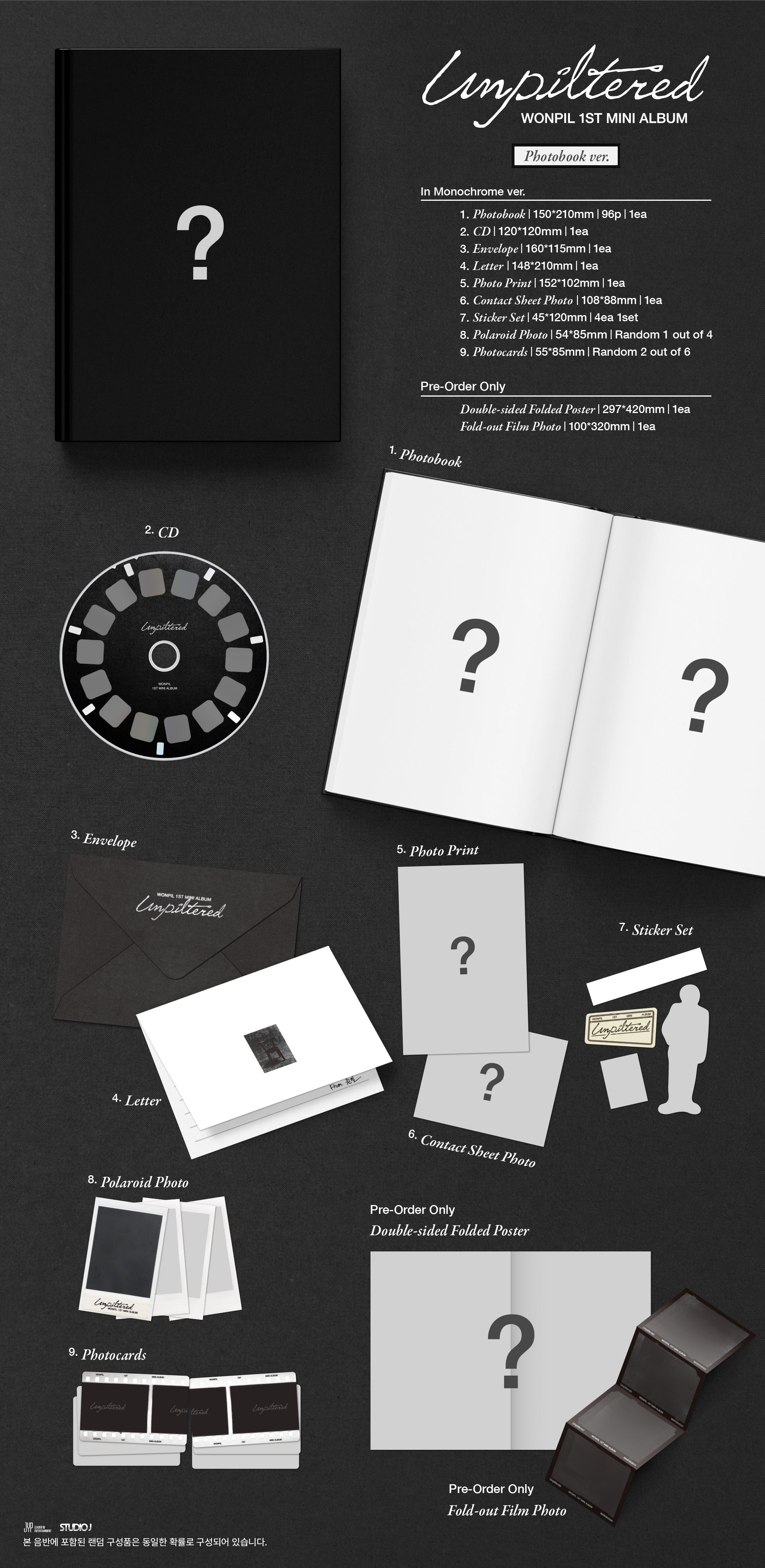 WONPIL 1ST MINI ALBUM [UNPILTERED] (PHOTOBOOK VER.)