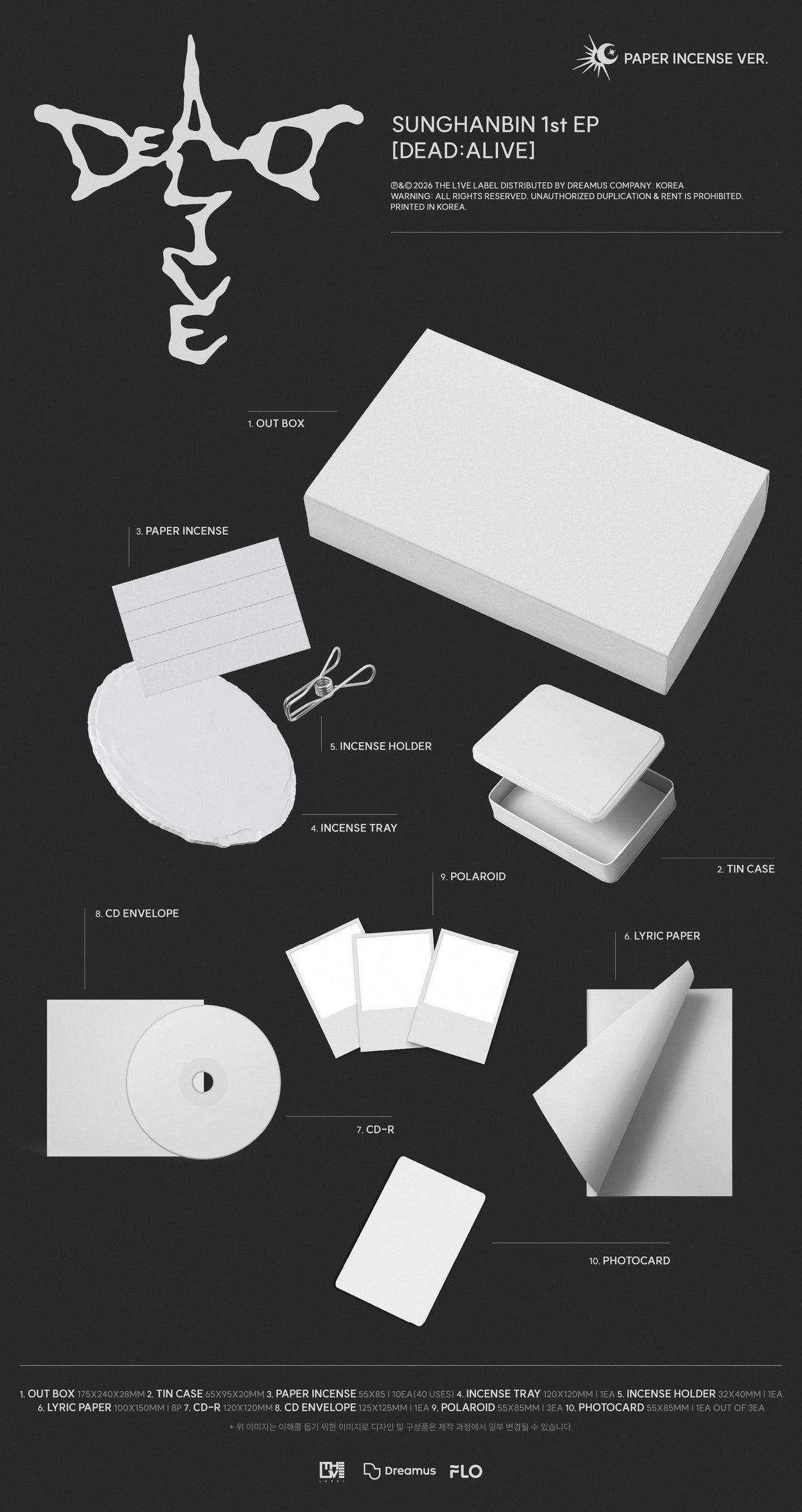 SUNG HANBIN 1ST MINI ALBUM [DEAD:ALIVE] (PHOTOBOOK VER.)