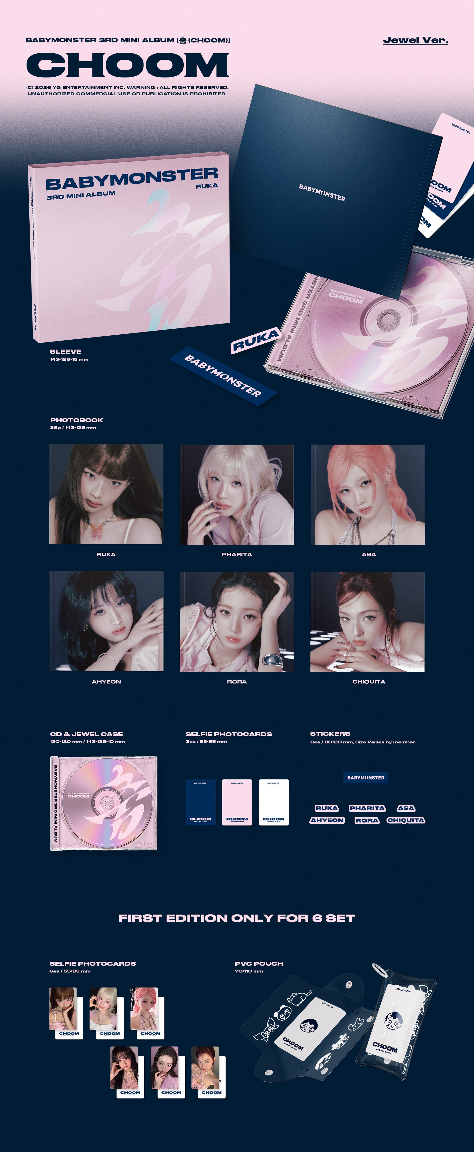 BABYMONSTER 3RD MINI ALBUM [CHOOM] (JEWEL VER.)