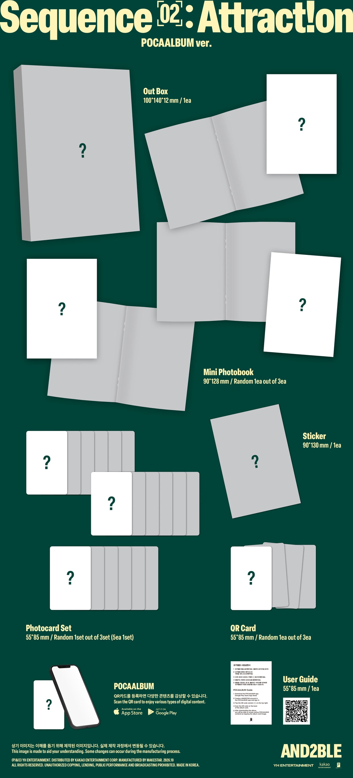 AND2BLE 2ND MINI ALBUM [SEQUENCE 02: ATTRACTION] (POCAALBUM VER.)